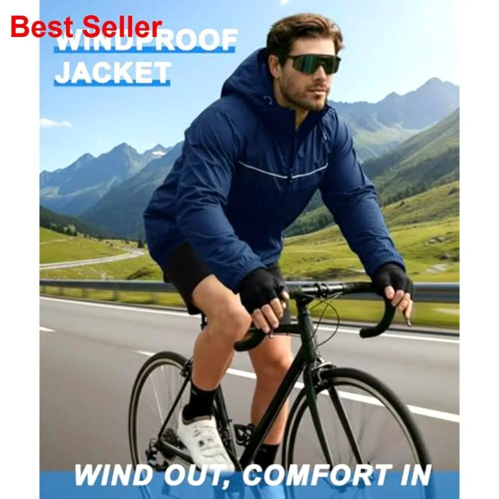 2 Pack Men's Rain Jacket Packable Lightweight Waterproof Hooded Windbreaker